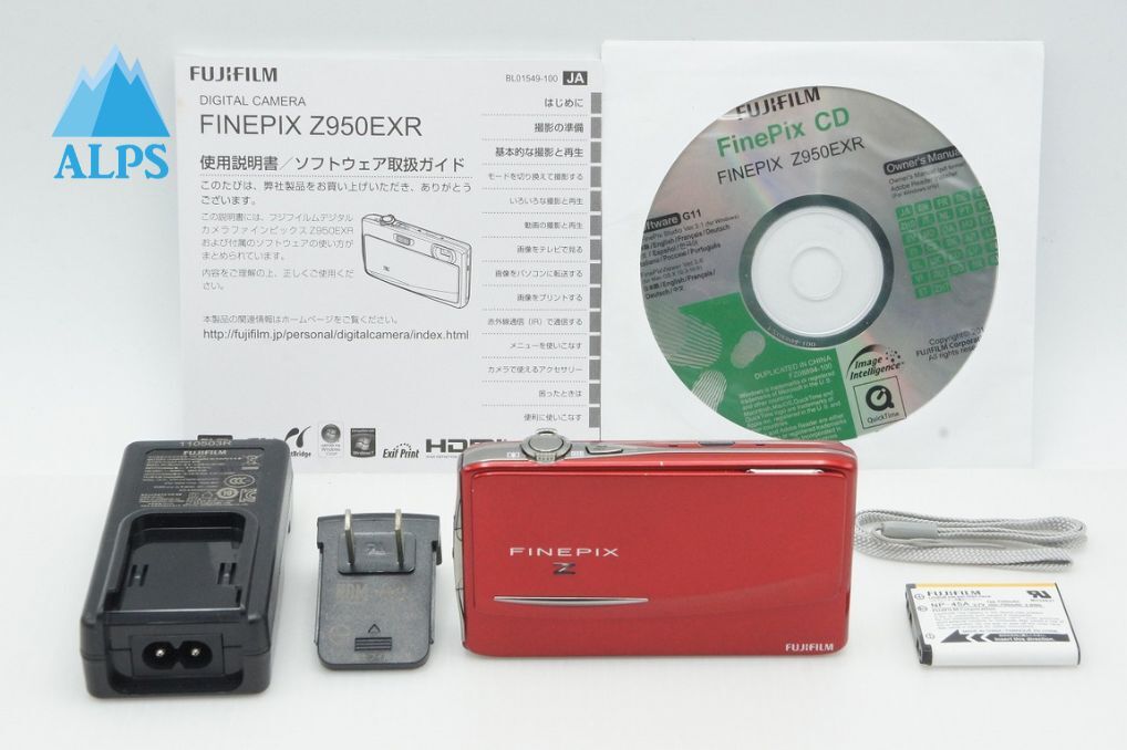 美品 FUJIFILM フジフィルム FinePix Z950EXR コンパクトデジタルカメラ レッド 260313r【アルプスカメラ】
