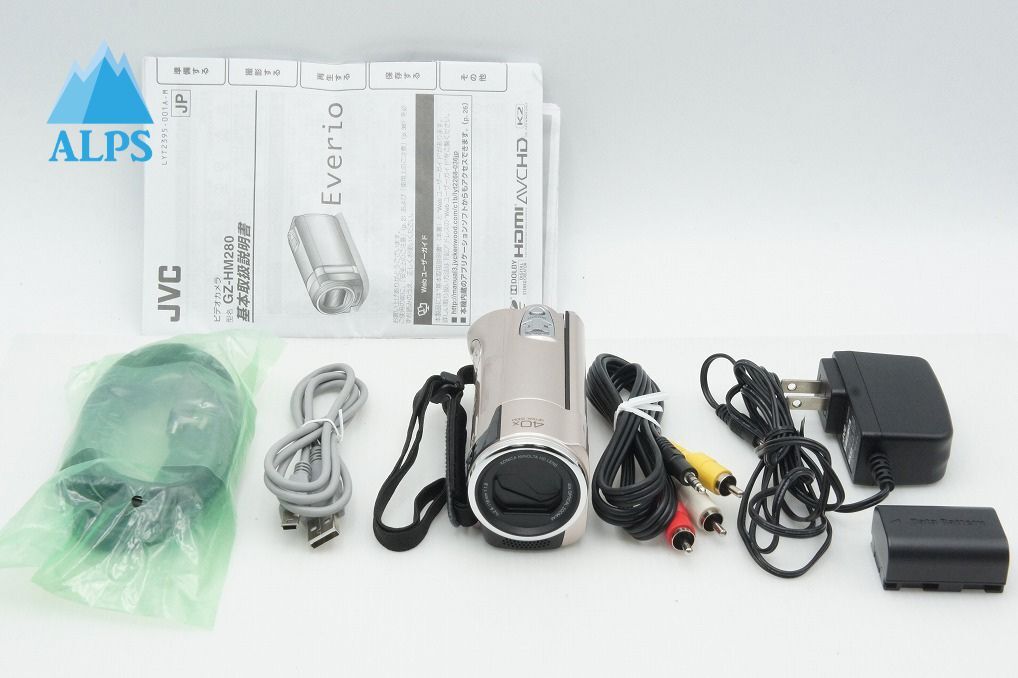 美品 JVC ケンウッド Everio GZ-HM280 デジタルビデオカメラ ピンクゴールド 260317c【アルプスカメラ】