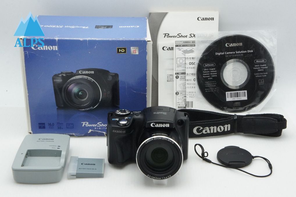 Canon キヤノン PowerShot SX500 IS コンパクトデジタルカメラ 元箱付 260317s【アルプスカメラ】
