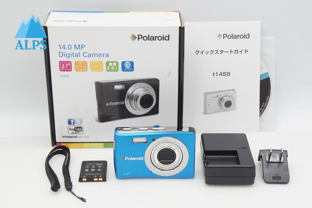 美品 POLAROID ポラロイド t1455 コンパクトデジタルカメラ ブルー 元箱付 260319p【アルプスカメラ】