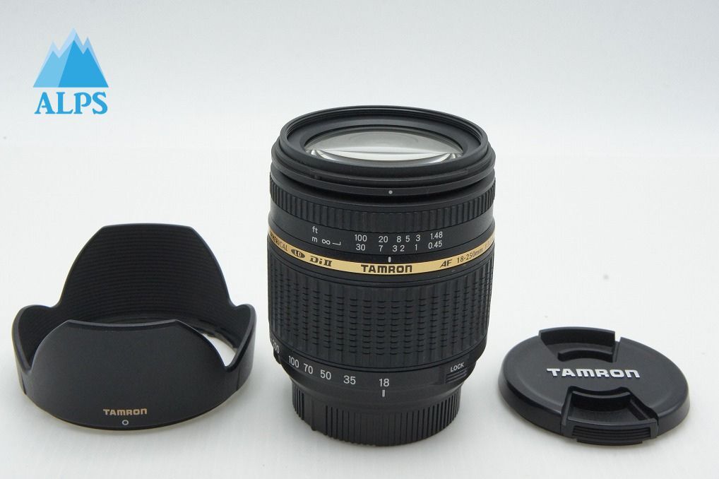 美品 TAMRON AF 18-250mm F3.5-6.3 Di II LD Aspherical IF MACRO A18 Nikon Fマウント APS-C フード付 260318k【アルプスカメラ】