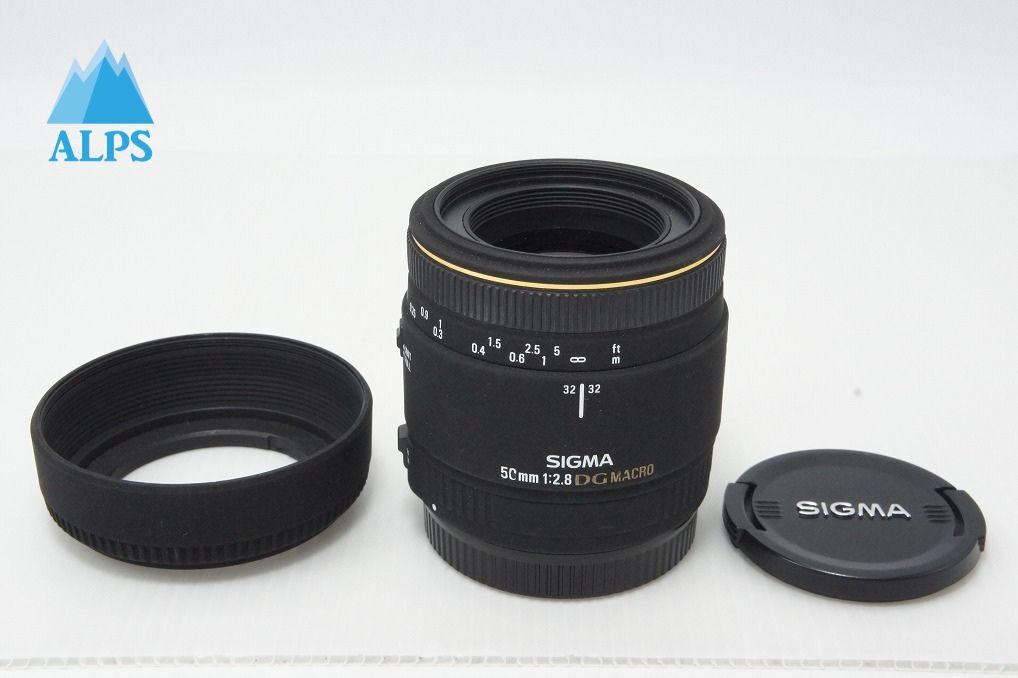 SIGMA シグマ AF 50mm F2.8 EX DG MACRO Canon キヤノン EFマウント 単焦点レンズ フード付 260330c【アルプスカメラ】