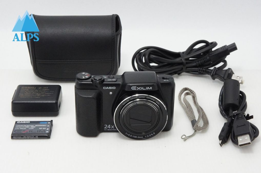 美品 CASIO カシオ EXILIM EX-H50 コンパクトデジタルカメラ ブラック ケース付 260319g【アルプスカメラ】