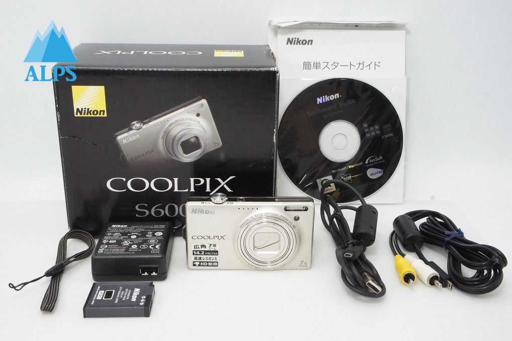 Nikon ニコン COOLPIX S6000 コンパクトデジタルカメラ シャンパンシルバー 元箱付 260319u【アルプスカメラ】