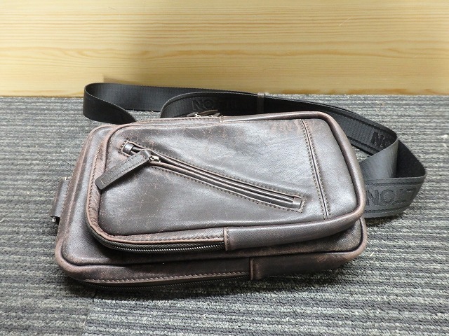 HAMILTON ハミルトン ショルダーバッグ　革製　メンズ　肩掛け 斜め掛け◎現状品