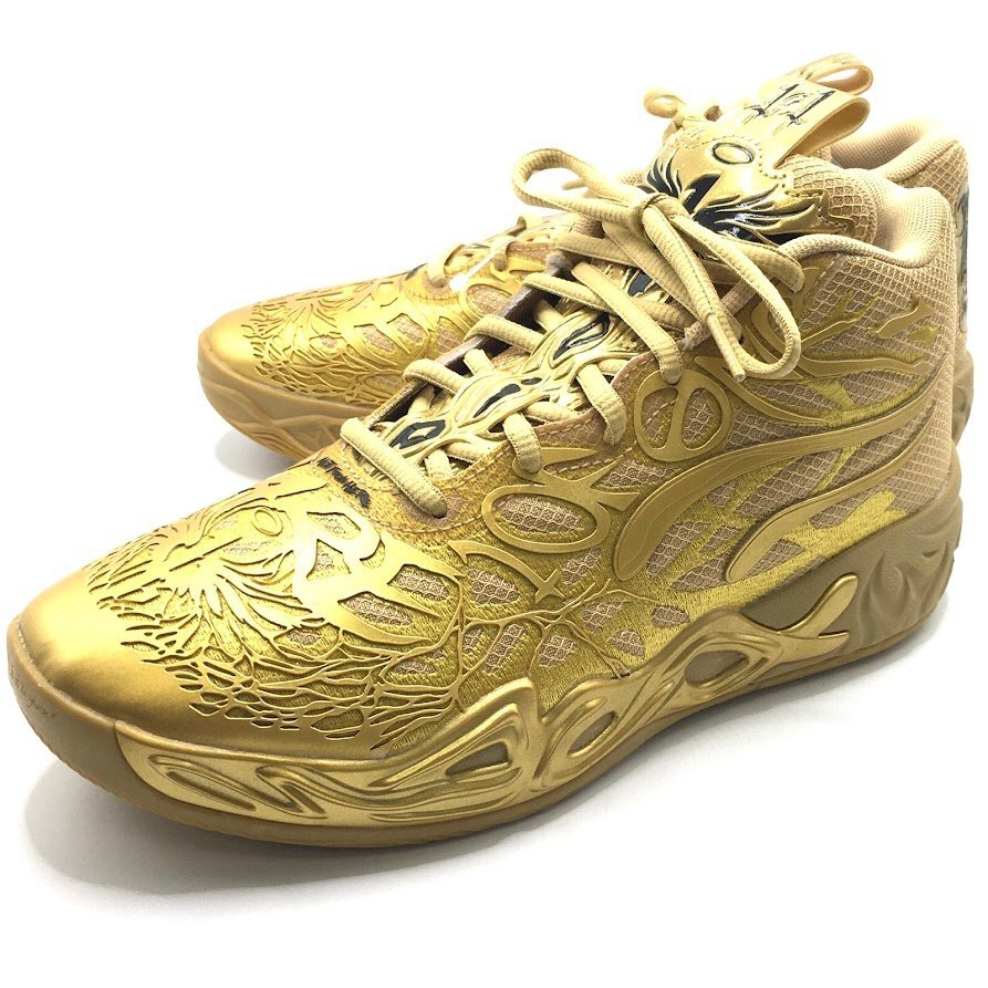 [126-3001]PUMA｜プーマ MB.04 GOLDEN CHILD スニーカー サイズ：25.5㎝ ゴールド 25AW 311306-01