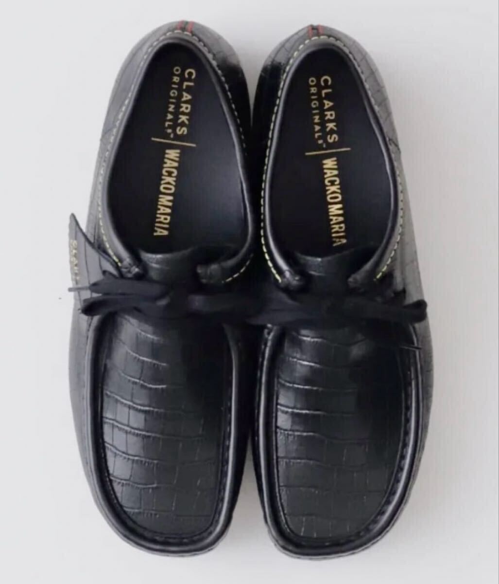 UK10 WACKO MARIA clarks LEATHER WALLABEE CROCODILE クロコダイル　ワコマリア　クラークス