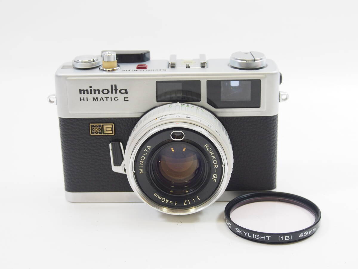 ◎MINOLTA ミノルタ HI-MATIC E ROKKOR-QF 40mm F1.7 レンジファインダー（フィルター付）
