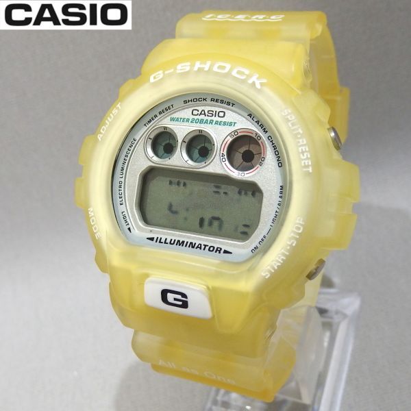外美品★CASIO G-SHOCK 第5回イルカ・クジラ会議モデル DW-6900K-8B スケルトン クォーツ 腕時計 イルクジ Gショック カシオ★ジャンク