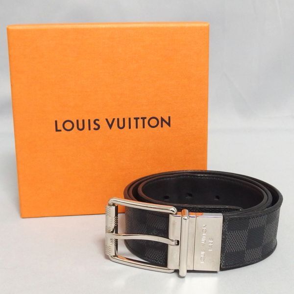 ★LOUIS VUITTON サンチュール ダミエプリント ベルト M9156 ダミエグラフィット リバーシブル ルイ・ヴィトン★