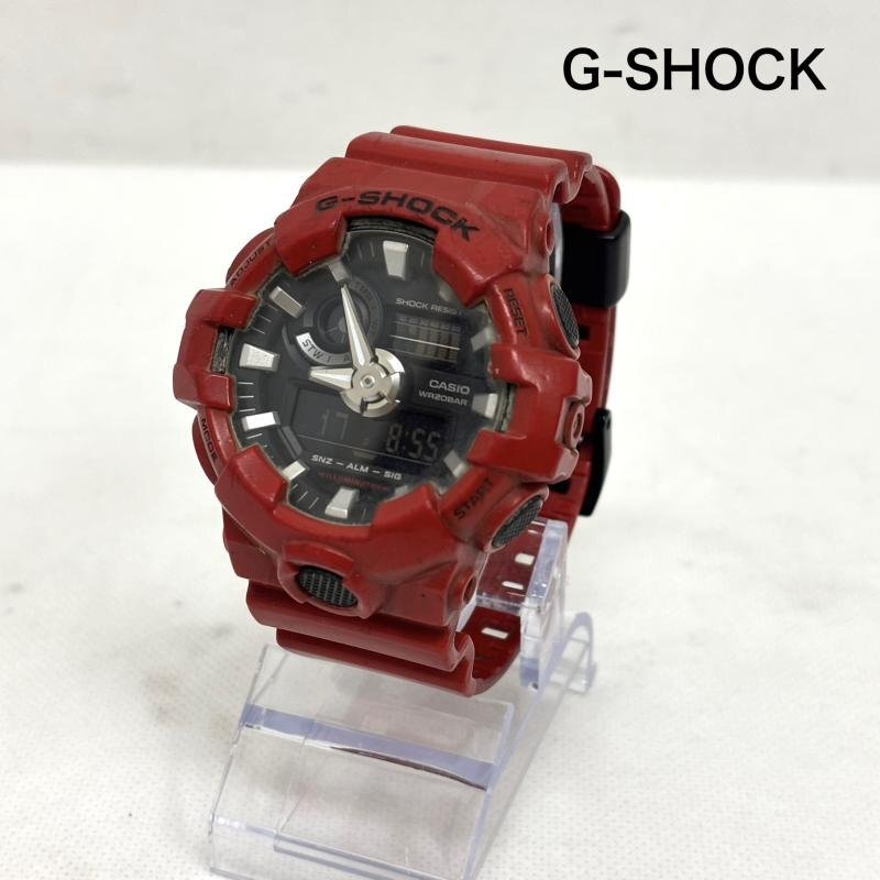 ジーショック 腕時計 GA-700-4A レッド デジタル CASIO -