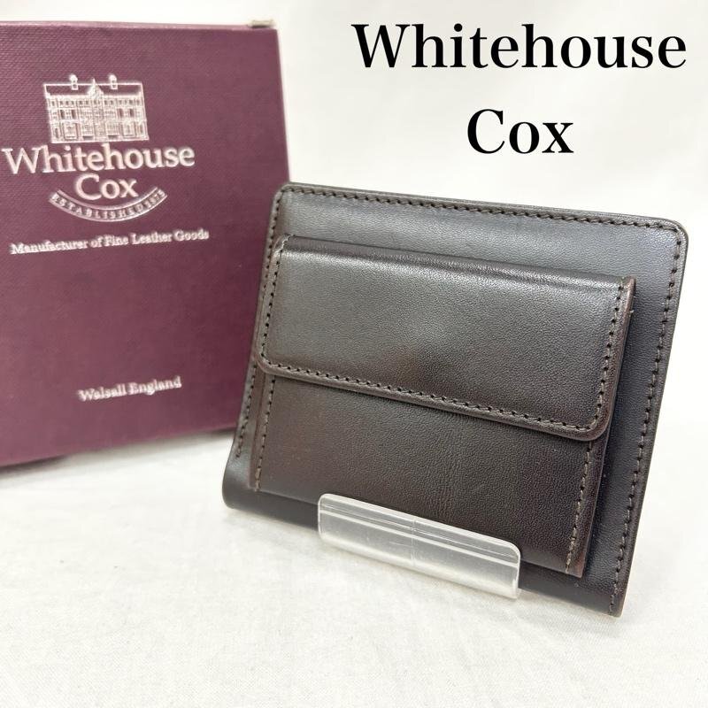 ホワイトハウスコックス 1958NOTECASE 二つ折り財布 コンパクトウォレット レザー ブラウン イングランド製 -