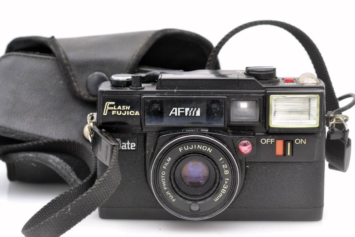 FLASH FUJICA AF DATE FUJINON 38mm 2.8 フィルムカメラ ストラップ ケース付