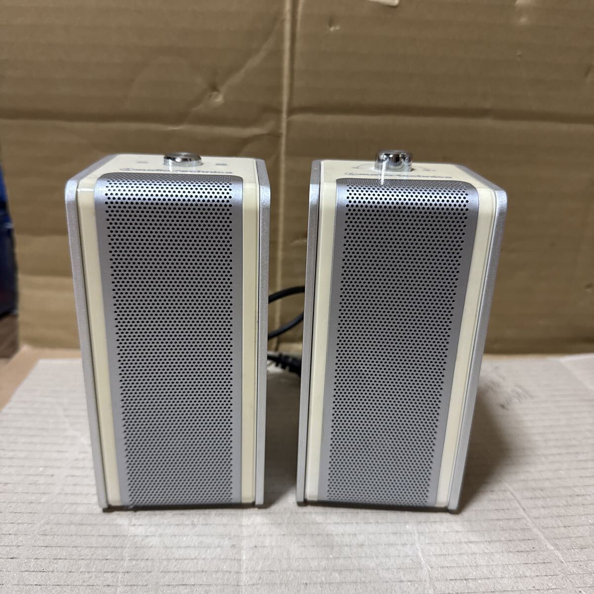 あ-8672）AUDIO-TECHNICA ACTIVE SPEAKER AT-SP150 WH 動作未確認 中古現状品