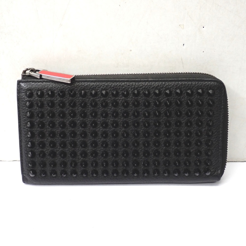 Ft639681 クリスチャンルブタン L字財布 スタッズ レザー メンズ Christian Louboutin 中古