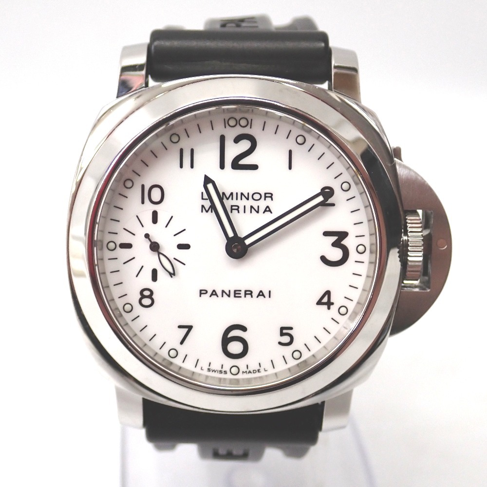 Ft640031 パネライ 腕時計 OP6567 ルミノールマリーナ PAM00113 ホワイト文字盤 メンズ PANERAI 中古 難あり