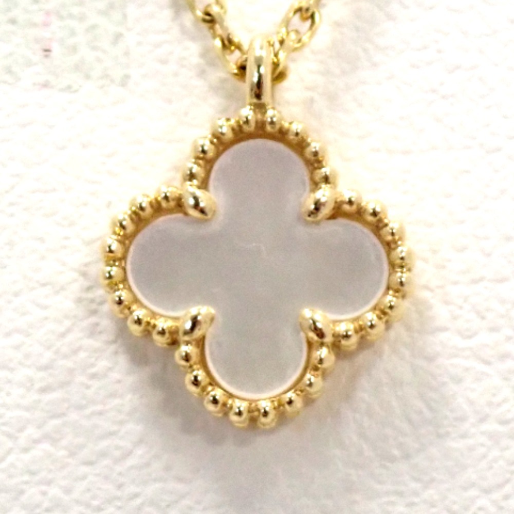 Th1009391 ヴァンクリーフ＆アーペル ネックレス スウィートアルハンブラ K18YG マザーオブパール Van Cleef & Arpels 良好・中古