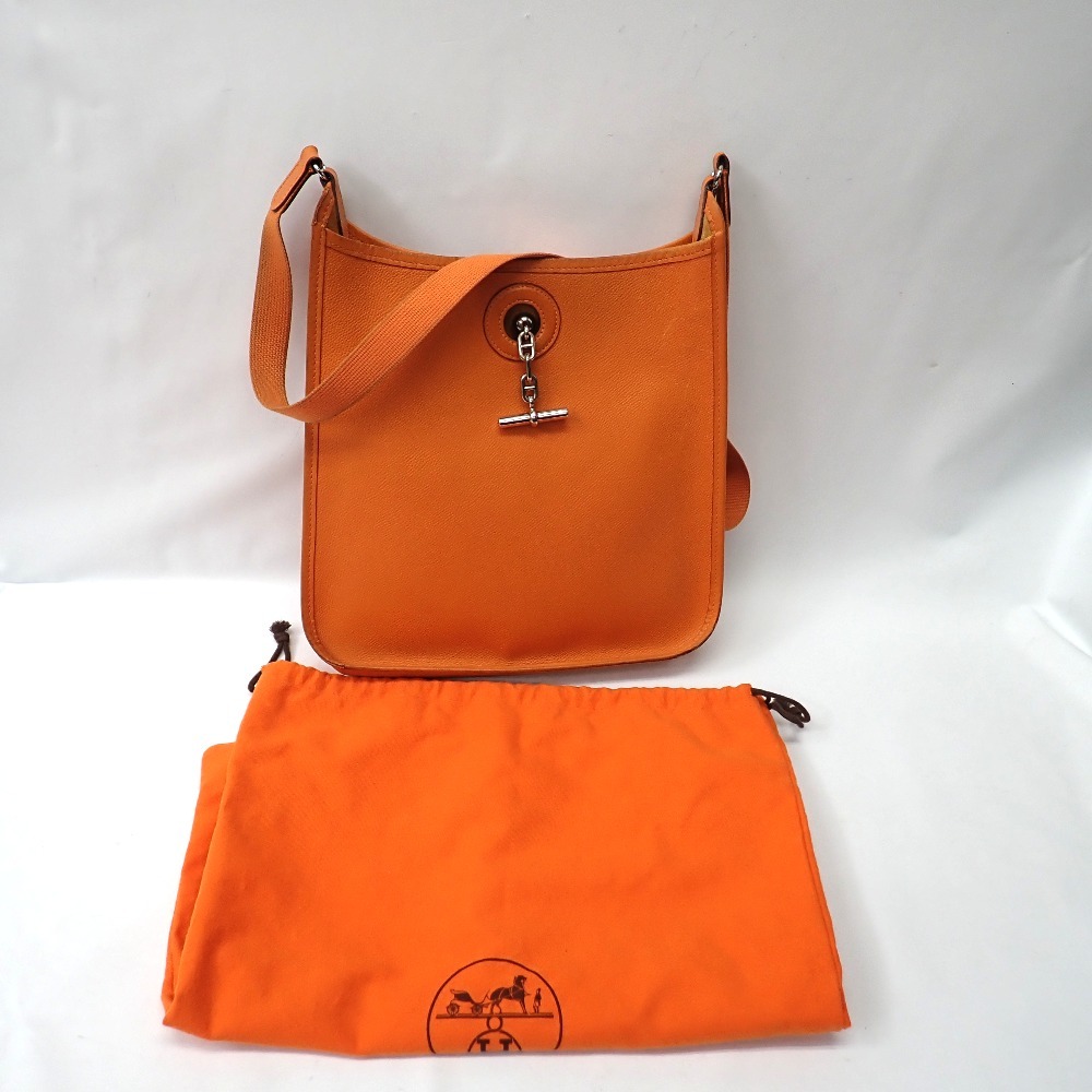 Ft640491 エルメス ショルダーバッグ ヴェスパPM オレンジ メンズ HERMES 中古
