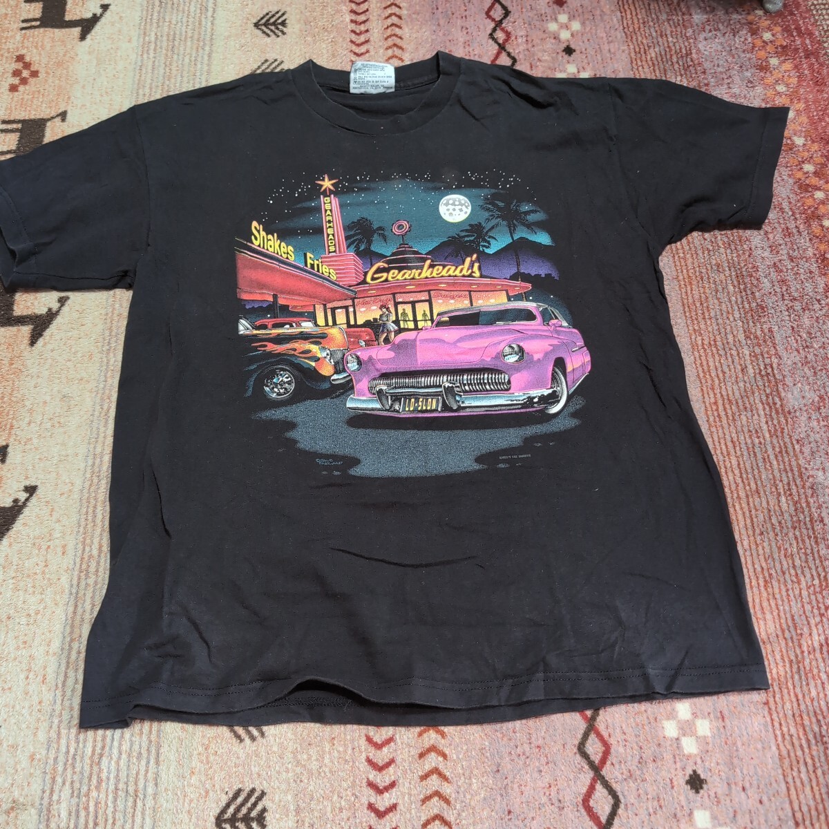 USA製 ヴィンテージ Lee アメリカン レトロ 車 古着半袖 Tシャツ サイズL