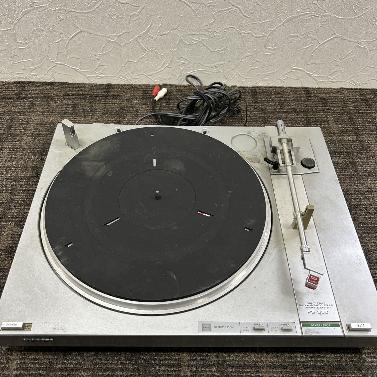 ☆ NN-0323い120 SONY PS-350 ターンテーブル ダイレクトドライブ 33回転再生確認済 針不良 レコードプレーヤー TURNTABLE PLAYER ☆