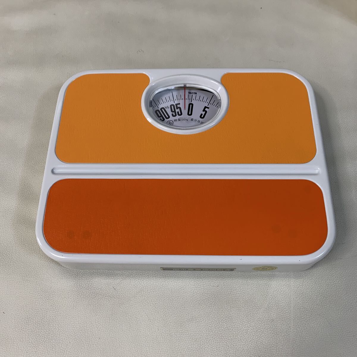☆IS-0321ニ100 TANITA タニタ 体重計 ヘルスメーター 昭和レトロ アナログ オレンジ☆