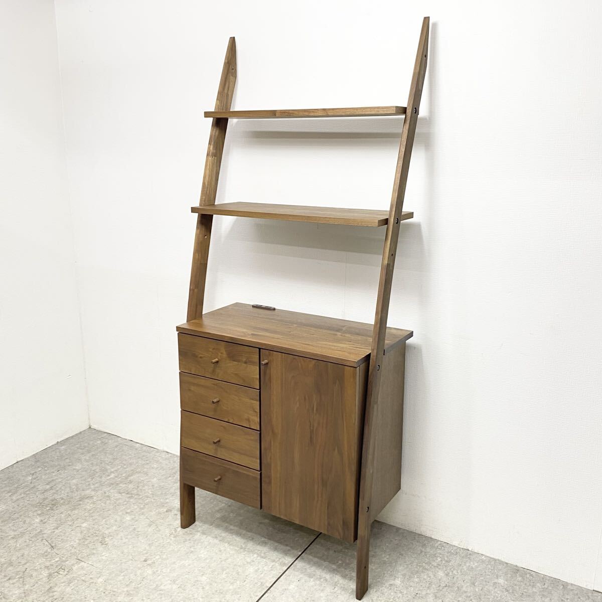 ● DEEP ディープ 壁面収納 リビングボード シェルフ キャビネット ウォールナット 引き出し 検）マルヨシ家具 大川家具 ●26031202K