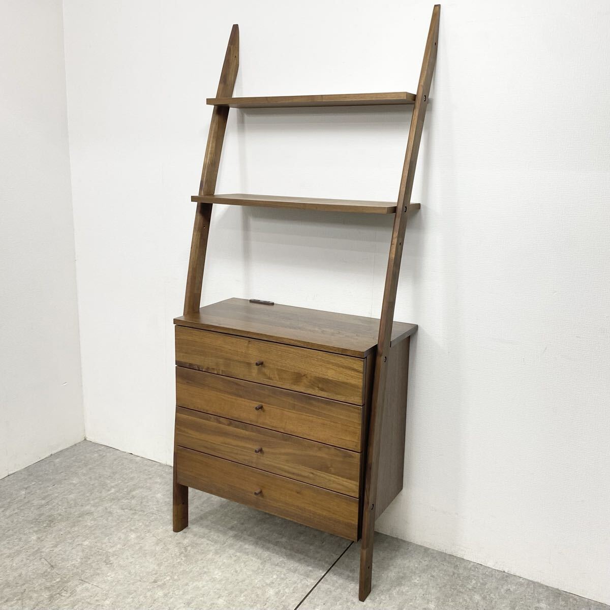 ● DEEP ディープ 壁面収納 リビングボード シェルフ キャビネット ウォールナット 引き出し 検）マルヨシ家具 大川家具 ●26031203K