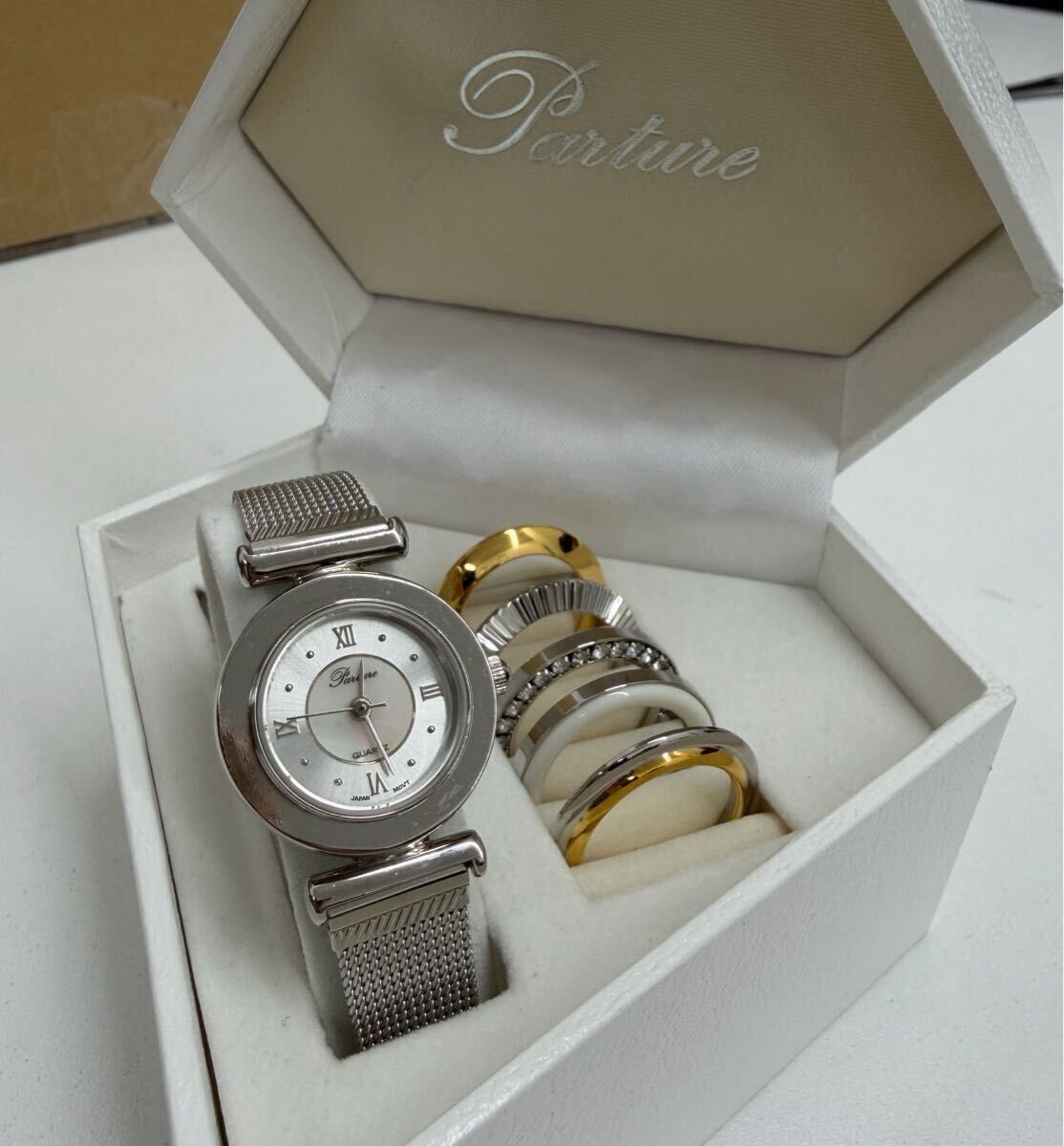 【1円スタート】Parture 腕時計 クォーツ　レディース　ケース付