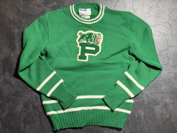 B772●ビンテージ　レタードニット　カレッジ　ワッペン　当時物