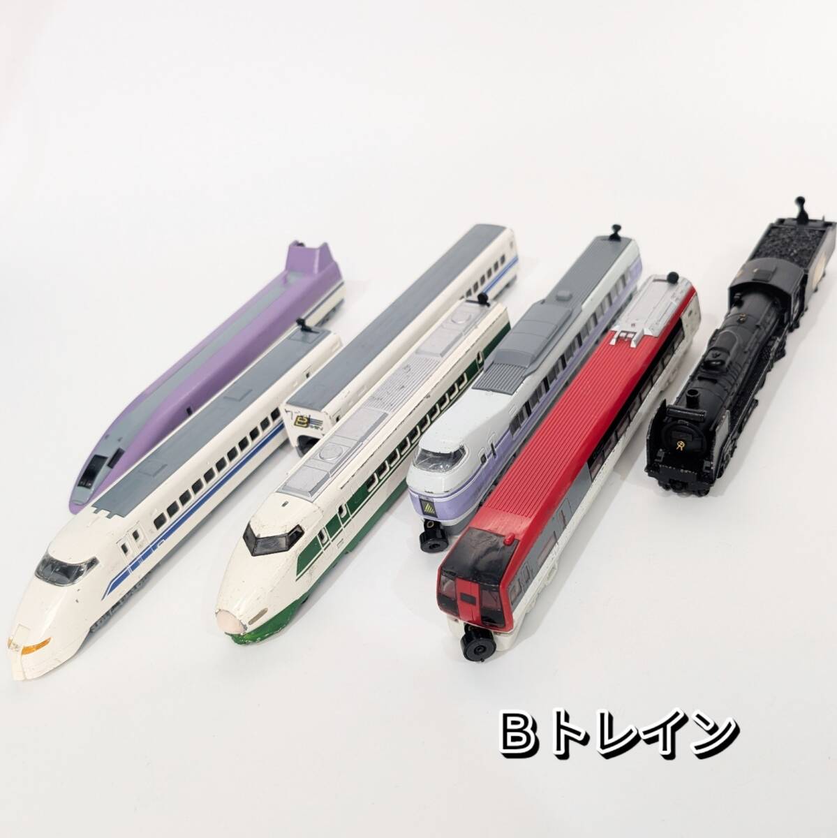 1円~ Bトレイン BANDAI バンダイ 1円スタート 7両 まとめ売り 難あり 現状品 win350 300系のぞみ あずさ 成田エクスプレス レトロ 希少