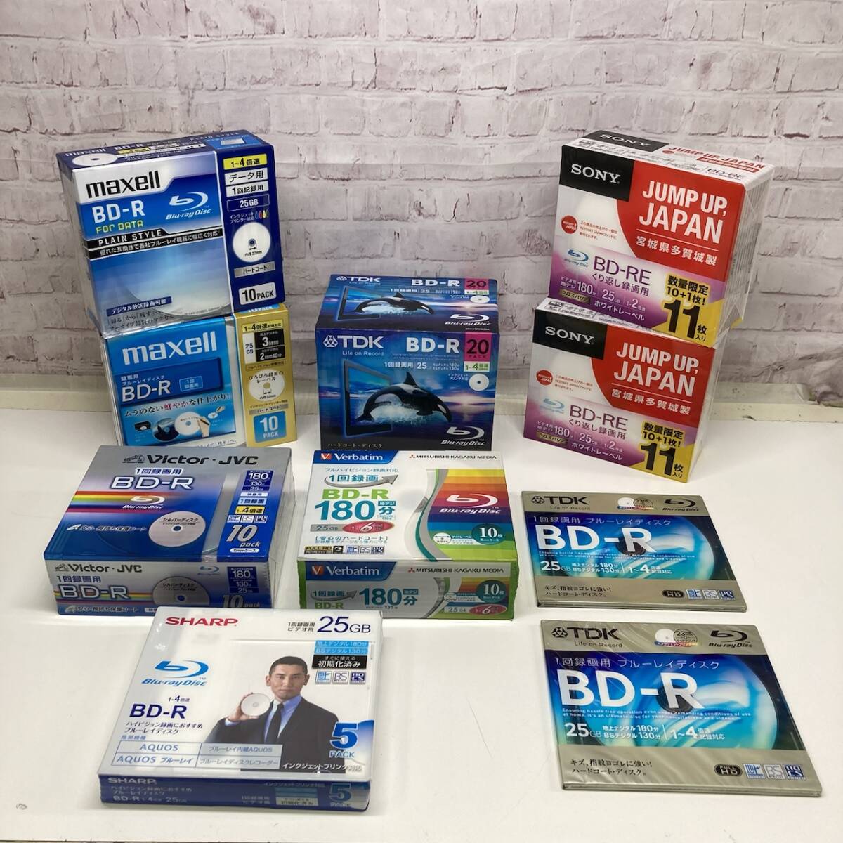 【未使用】BD-R RE 25GB 合計89枚 まとめ売り ブルーレイ maxell SHARP Victor Verbatim SONY TDK 260203SK920122