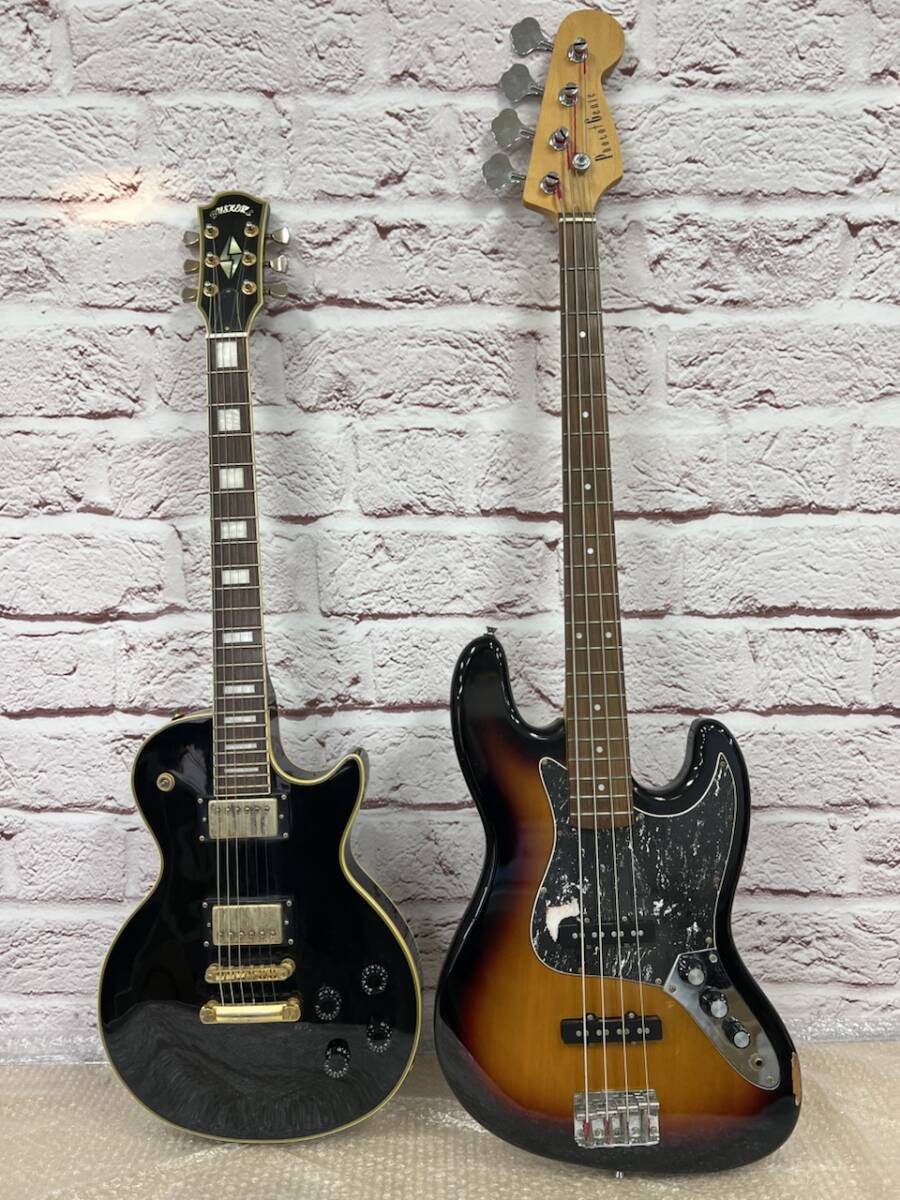 ジャンク エレキギター エレキベース まとめ売り BUSKER'S レスポールタイプ/PHOTOGENIC JAZZ BASS 音出し難有 260311SK261025