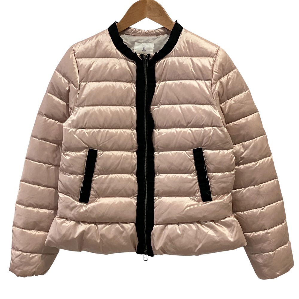 LANVIN en Bleu ランバンオンブルー フリル ダウンジャケット 3806216 サイズ38 ピンク