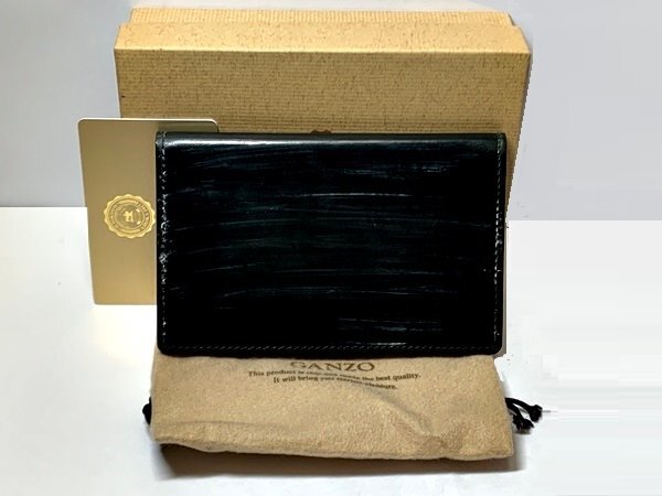 GANZO 　ガンゾ 　パスケース　カードケース 　本革 　レザー ビジネス 　服飾小物 ブラック系 カード入れ　