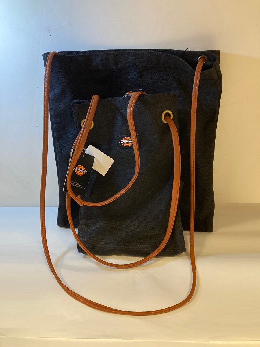 Dickies 　ディッキーズ　スクエア　トートバッグ　2個セット　キャンバス　ロゴ　ブラック　カバン　