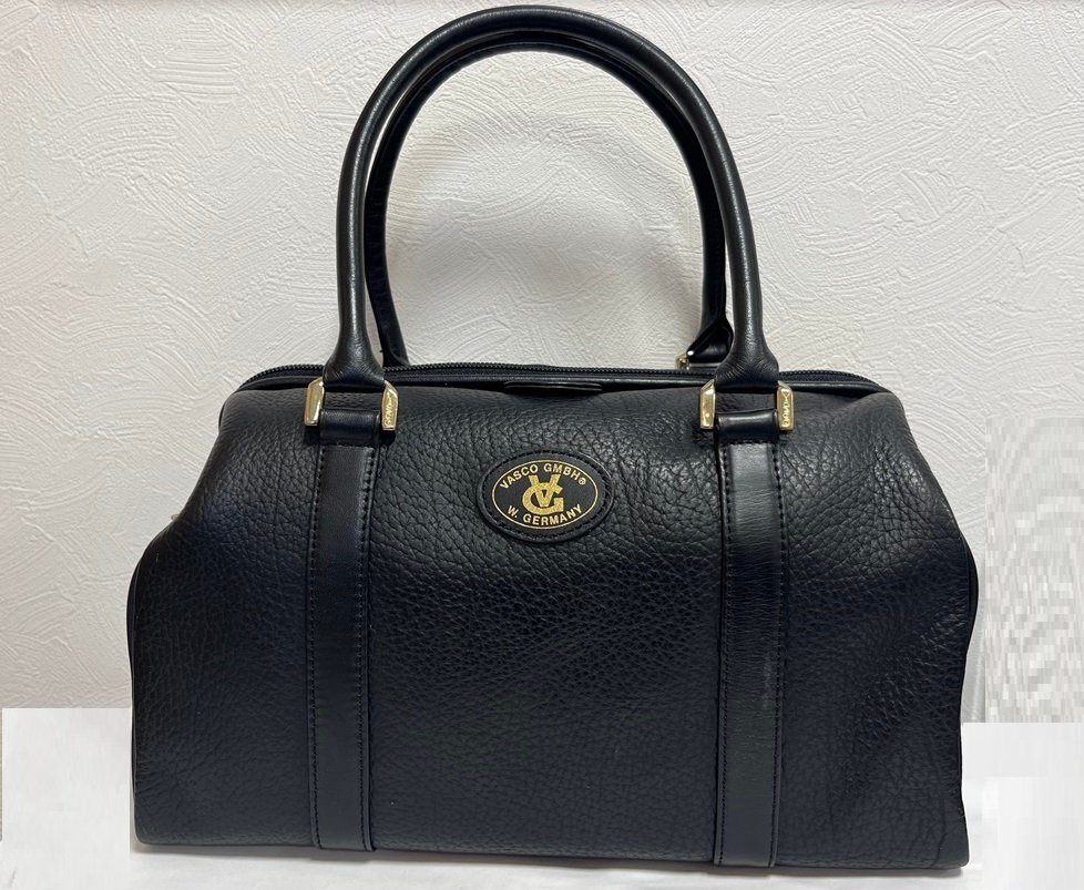 VASCO 　ヴァスコ　ボストンバッグ　ブラック　レザー　ほぼ未使用　訳アリ！！