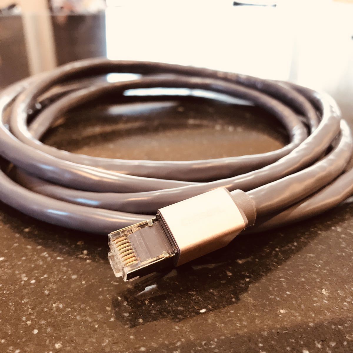 15万 POK オーディオ専用LANケーブル 音質優先 見た目の高級感は無 563-1 CAT7 カテゴリー7イーサネットケーブル2m ネットワークオーディオ