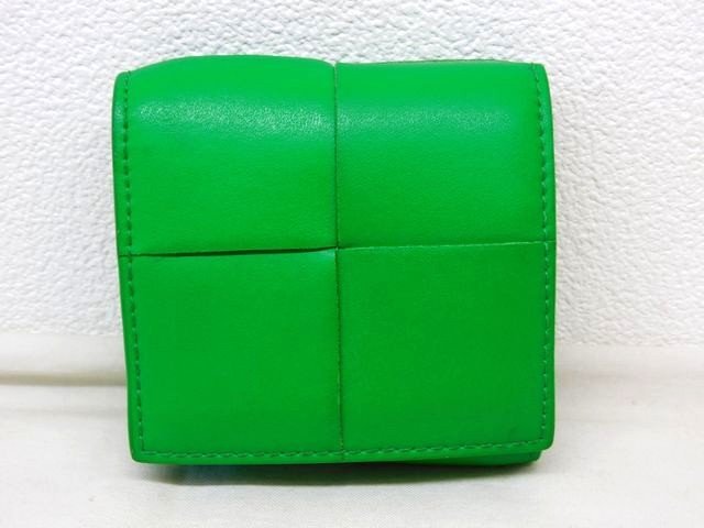 Bottega Veneta ボッテガヴェネタ ■ レザー 小銭入れ コインケース イントレチャート グリーン 緑 □8C マキ100