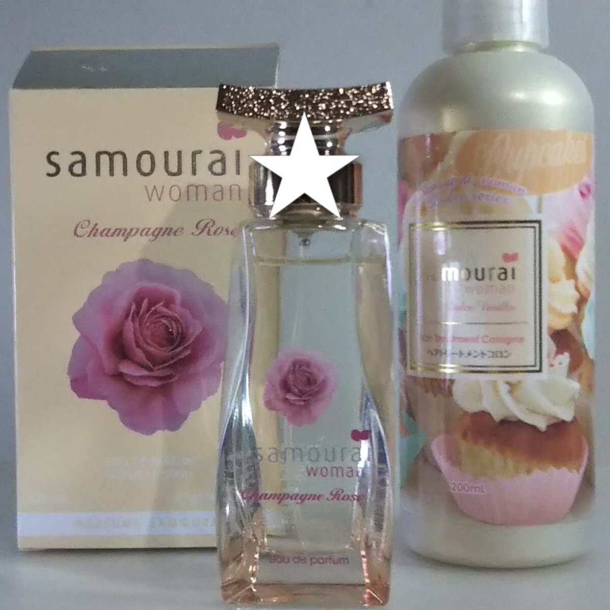 匿名/コンパクト便送込 【サムライウーマン/ シャンパンローズ 40ml ヘアトリートメント200ml】samourai woman　