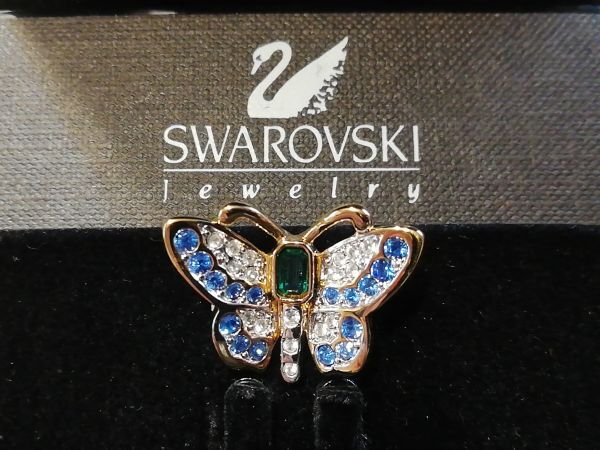 SWAROVSKI スワロフスキー 蝶々 ブローチ ジュエリー/アクセサリー