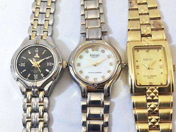 Klaeuse クロイゼ 腕時計 クォーツ レディース 3本セット PEARL＆DIAMOND/NATURAL DIAMOND
