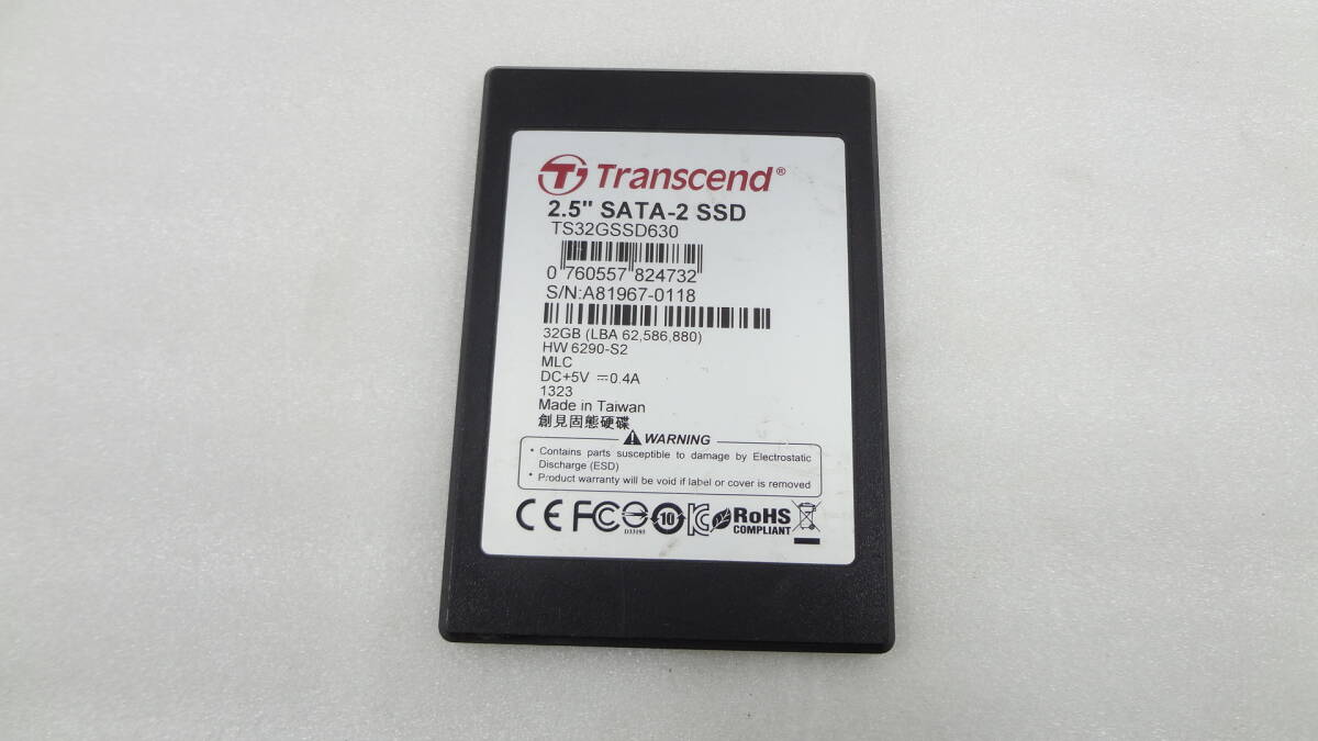 複数入荷 transcend 2.5インチSSD TS32GSSD630 32GB SATA 中古動作品