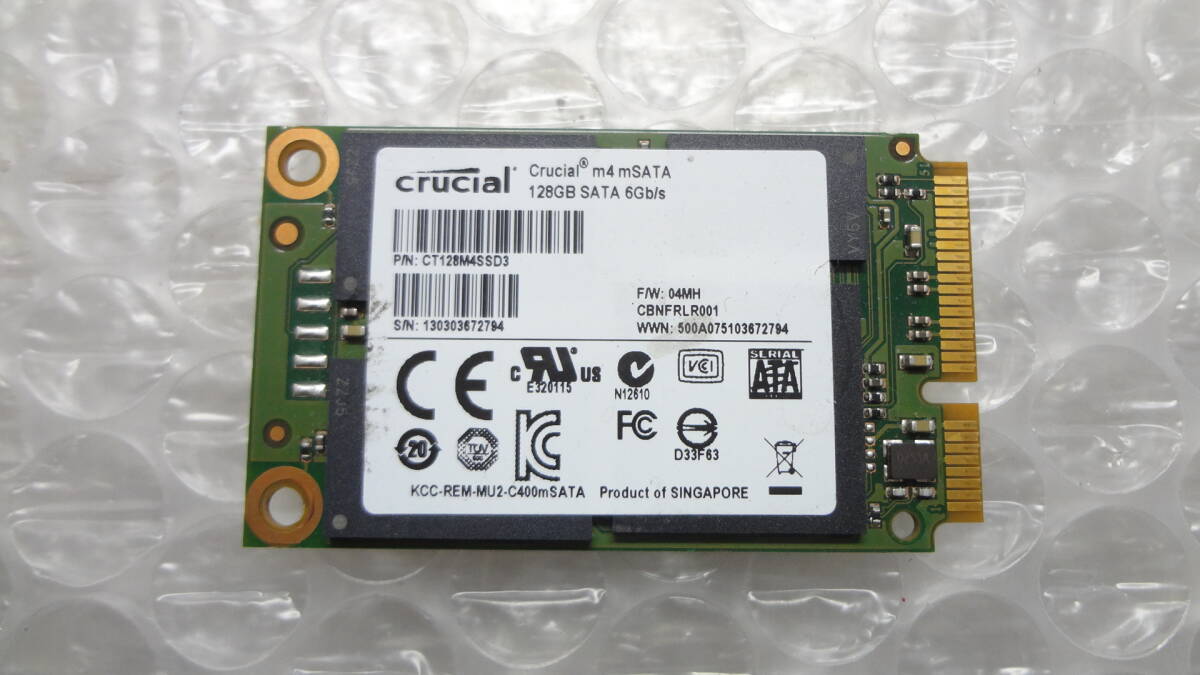 crucial SSD CT128M4SSD3 128GB mSATA 中古動作品
