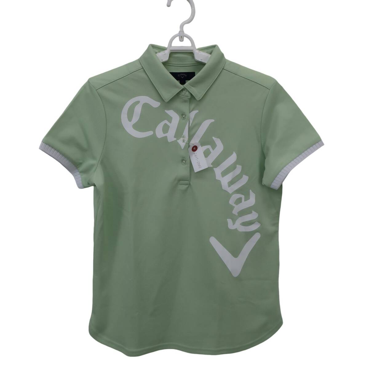 【美品】Callaway(キャロウェイ) ポロシャツ ミントグリーン レディース L C22134212 ゴルフウェア 2603-0085 中古