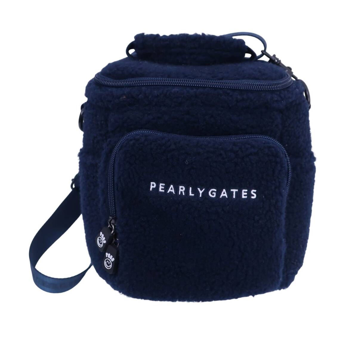 【美品】PEARLY GATES(パーリーゲイツ) ボアカートバッグ ネイビー フリーサイズ ゴルフ用品 2602-0559 中古