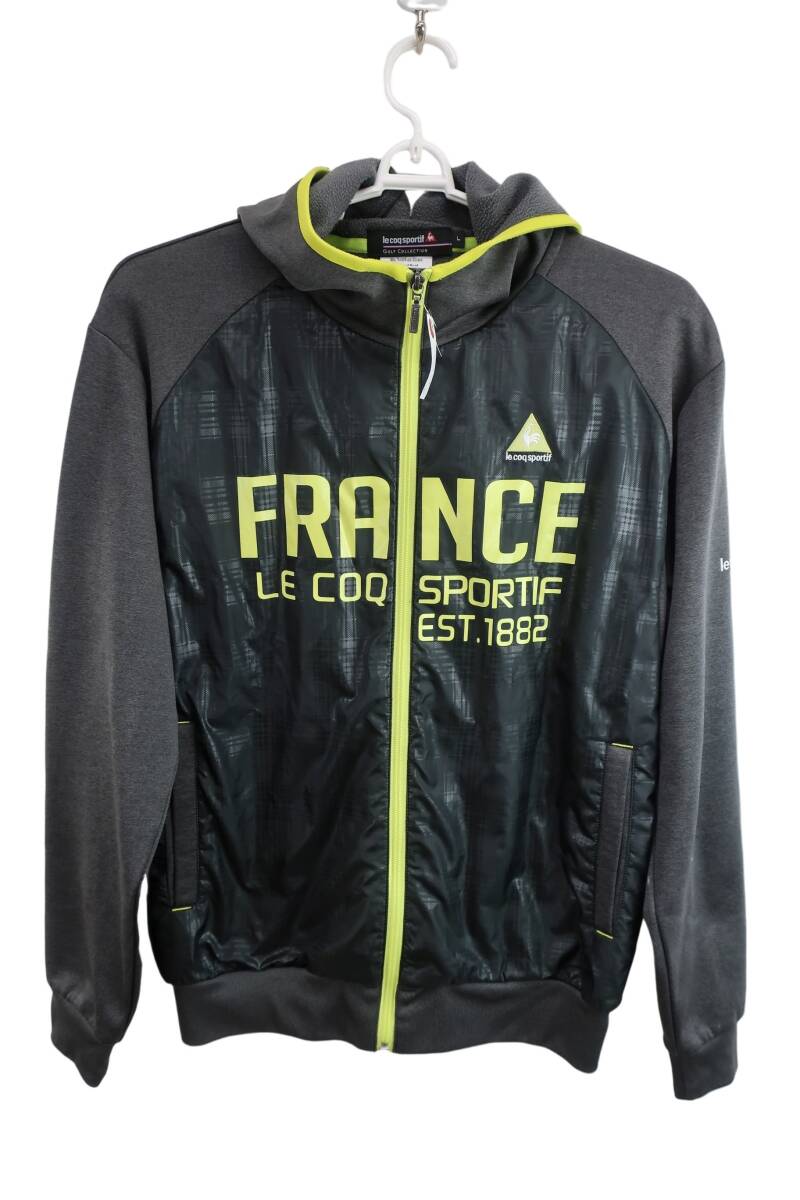 【50%オフ】le coq sportif(ルコックスポルティフ) パーカー 黒系 メンズ L ゴルフ用品 2412-0446 中古