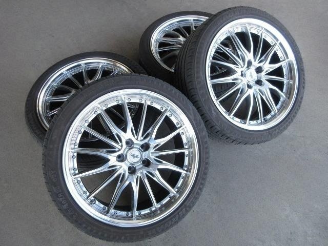 DORFREN 20インチ アルミホイール 8.5J +35 PCD114.3 5穴 245/40ZR20 タイヤ付き 4本セット 中古