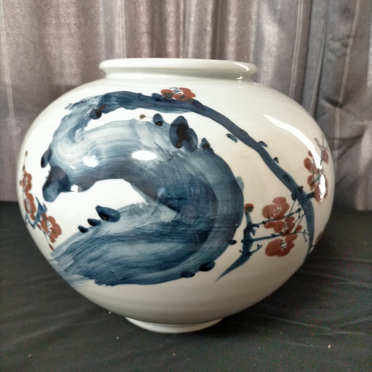 ● 花瓶 花器 花入 色絵 陶器 置物●