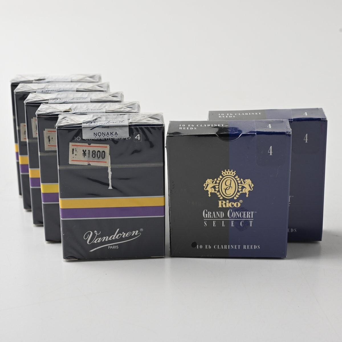 【未開封】RICO Vandoren E♭クラリネット リード 合計70枚 (7箱) グランドコンサートセレクト 硬さ 4 バンドーレン エスクラ まとめ B