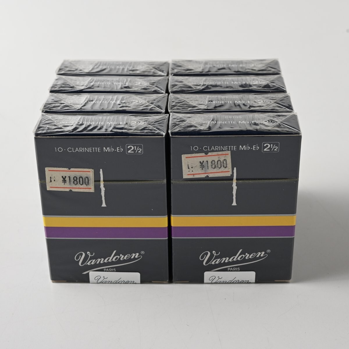 【未開封】Vandoren E♭クラリネット リード 合計80枚 (8箱) トラディショナル 硬さ 2-1/2 バンドーレン エスクラ まとめ A